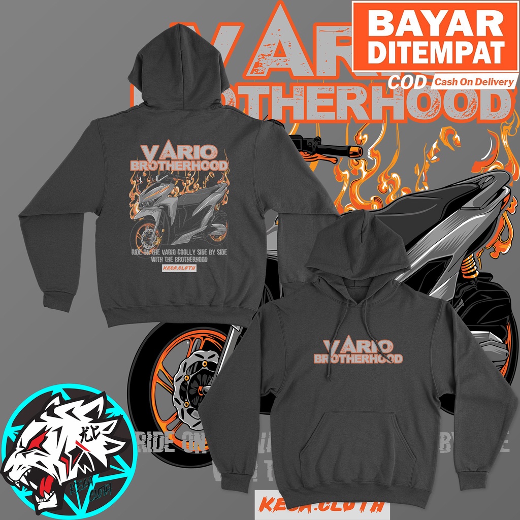 JAKET HOODIE HONDA VARIO BROTHERHOOD BIG SIZE JUMBO HOODIE VARIO PRIA WANITA