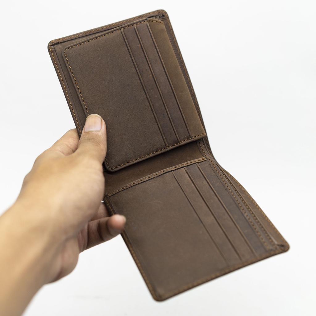 Jayuwan BCH Dompet Kulit Asli Terbaru Desain Klasik Vintage Crazy Horse Leathers