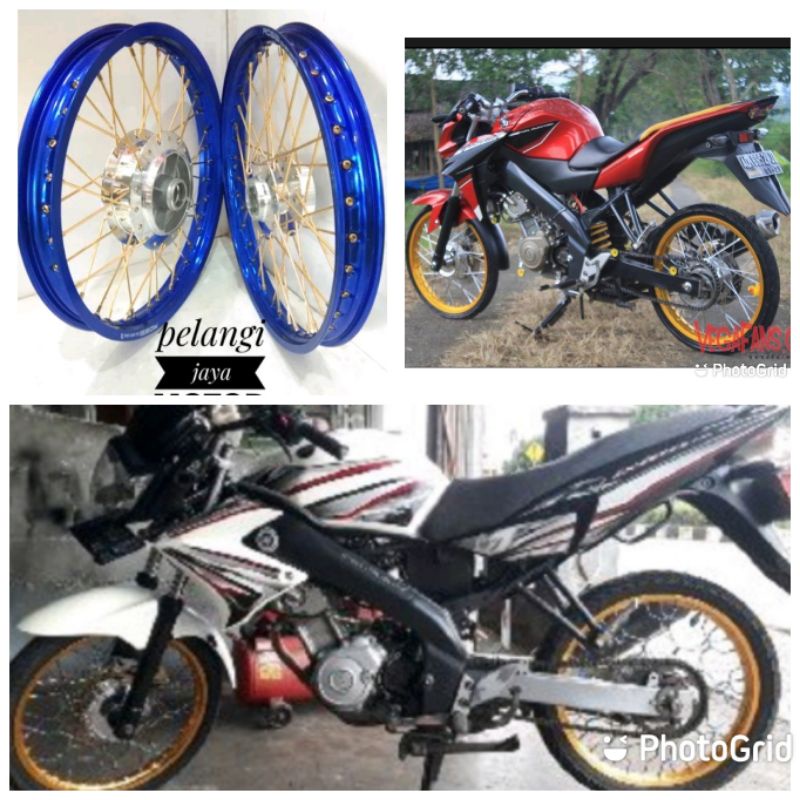 Velg Jari Jari Vixion New - Vixion Old - paket Velg Rossi Velg Tromol Jari Bonus Rakit Siap Pasang