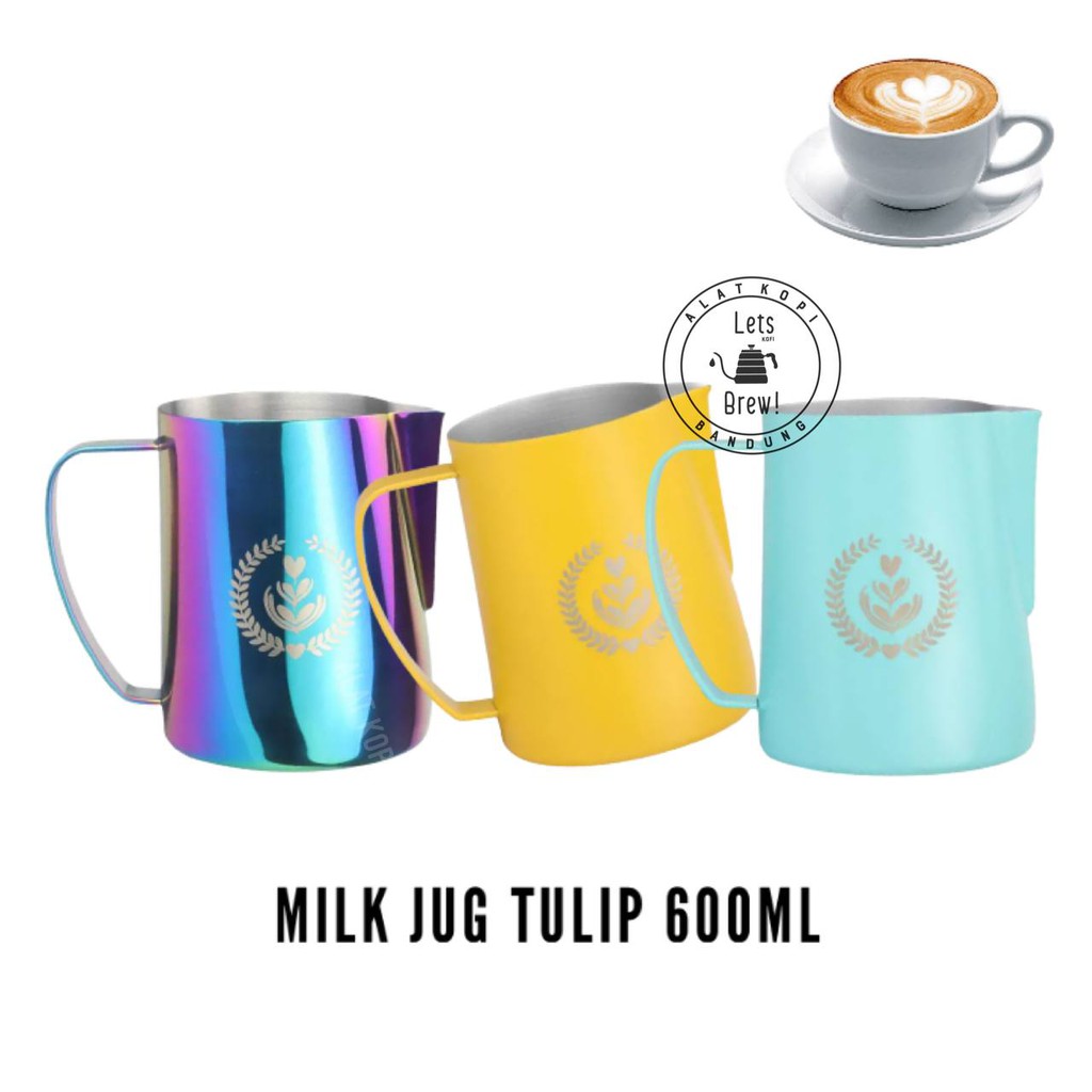 Jual Milk Jug Tulip Ml Dan Ml Warna Milk Jug Pitcher Latte Art