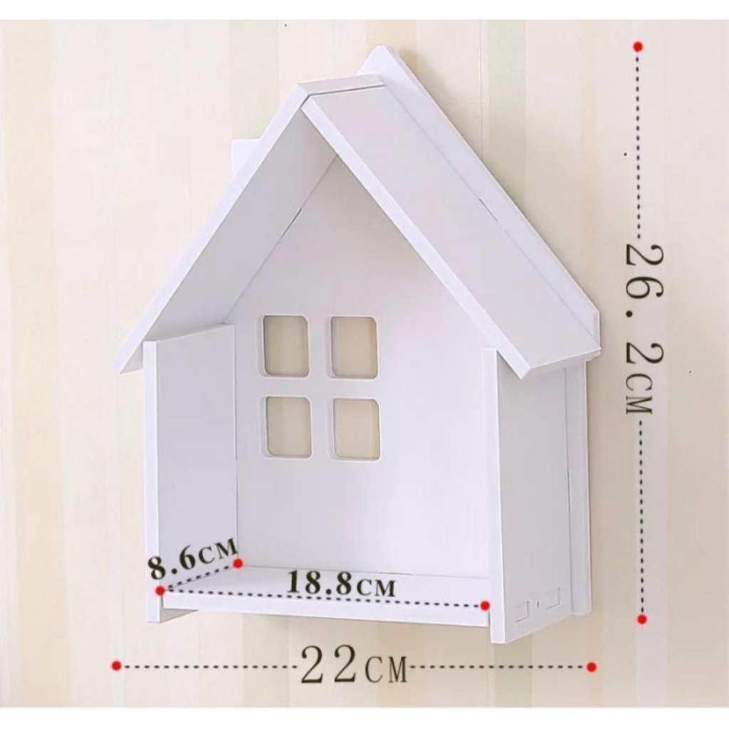 RAK DINDING MODEL ( RUMAH ) dekorasi pajangan serbaguna murah M923