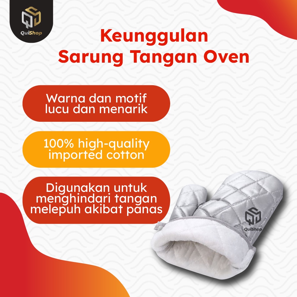 Sarung Tangan Oven Hand Glove Anti Panas Tebal Kain