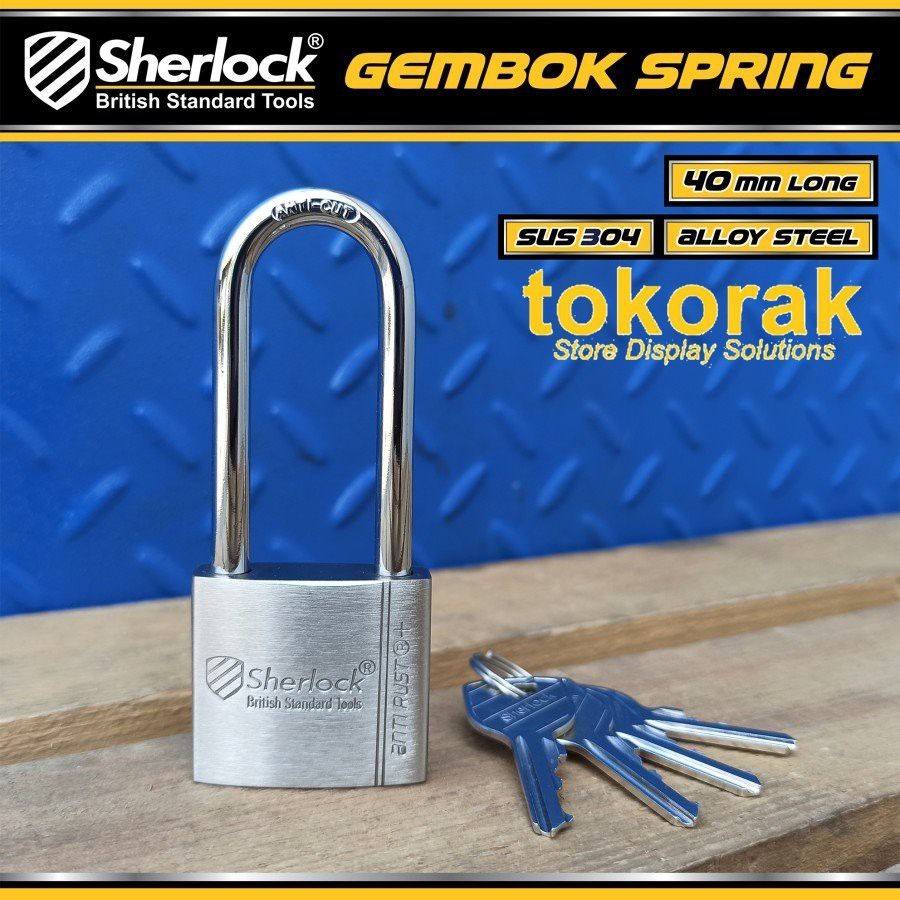 GEMBOK STAINLESS 304 SPRING - PER - 40 MM PJG SHERLOCK - ANTI KARAT