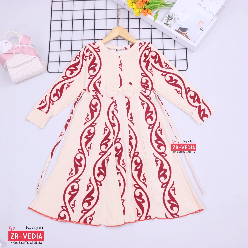 Gamis Pita Uk. 3-4 Tahun  / Gamis Muslim Ngaji Murah Lengan Panjang Perempuan Cewek