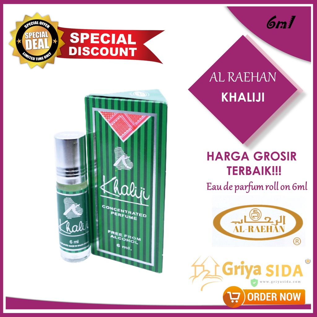 Parfum Khaliji 6ml alraehan aroma Khaliji al raehan mirip al rehab parfum Harga grosir PROMO!!