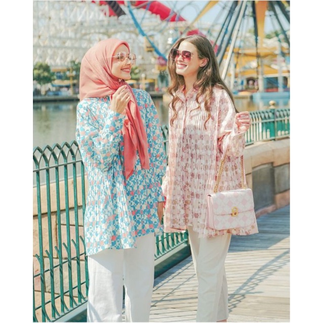 Puzzlea Pleated Shirt Benang Jarum