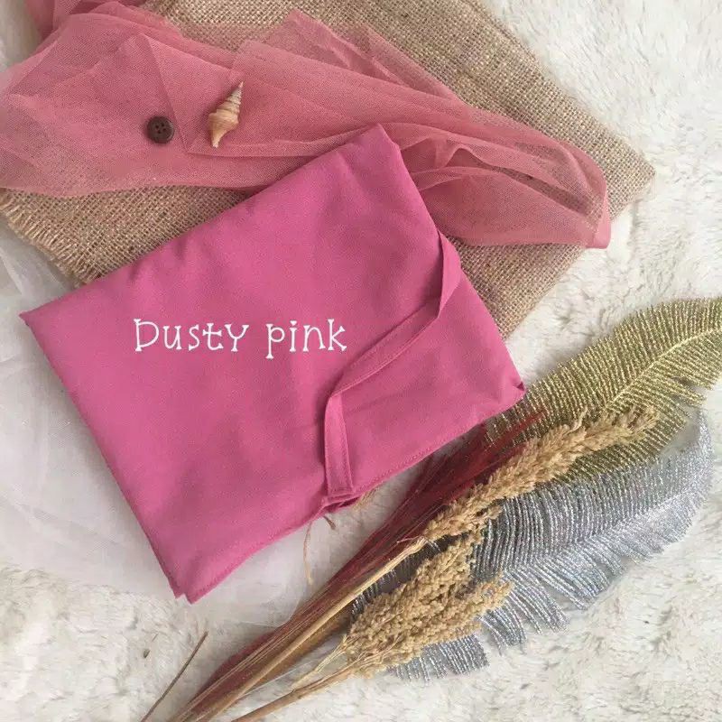 HIJAB SHALIHAH INSTAN DAILY SIMPLE NON PET (BERGO MARYAM)DIAMOND IMPORT-Dusty Pink
