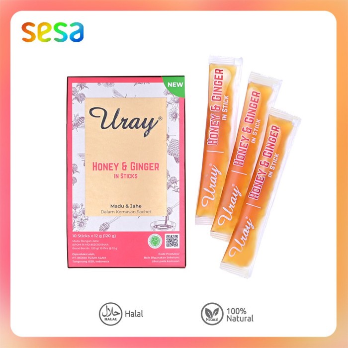 

madu- uray honey & ginger in stick 120 g -madu.