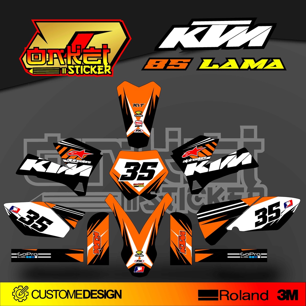 DECAL KTM 85 OLD ORG