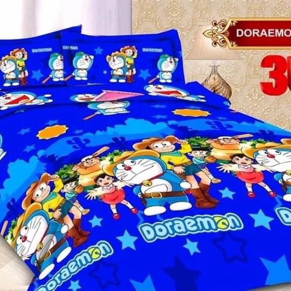 Sprei Bonita 3D Ukuran King Dan Queen Motif Doraemon G7 - Doraemon Family, 160X200 On Sale