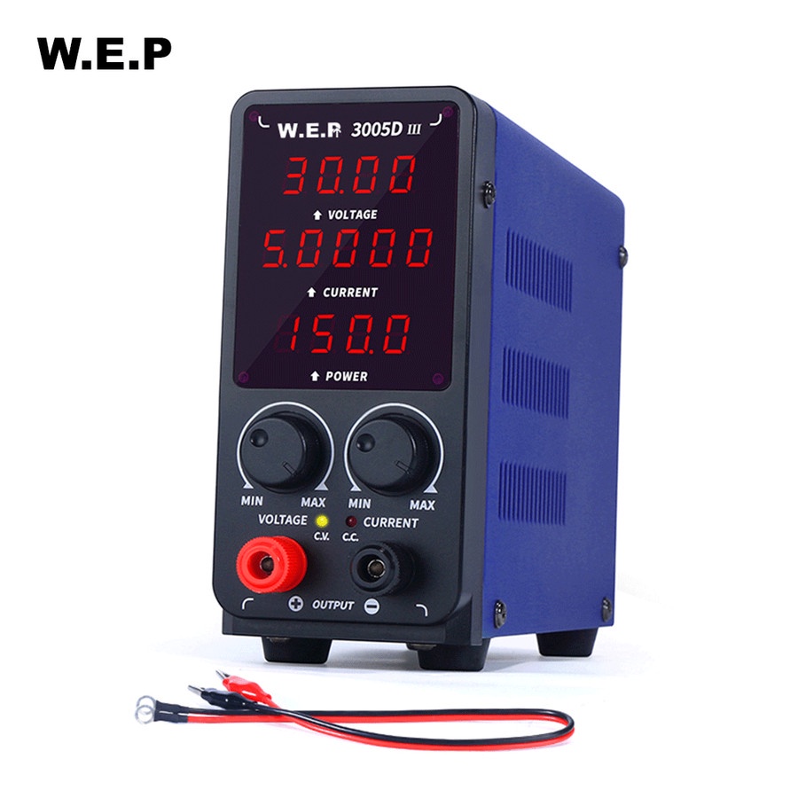 WEP 3005D III DC Power Supply Adjustable Digital 30V 5A High Precision