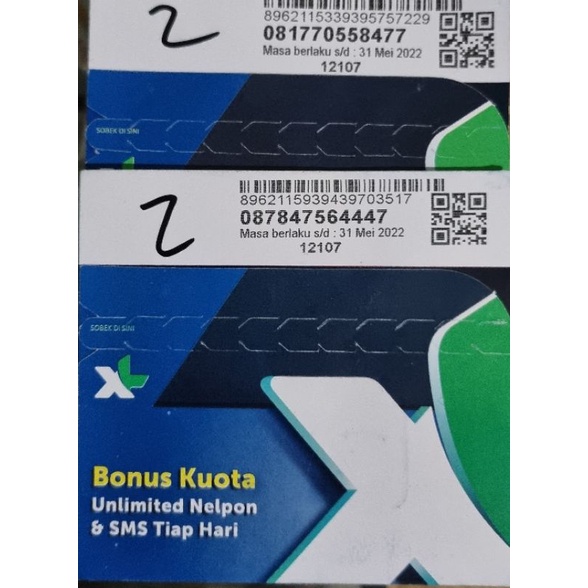 perdana XL no cantik xtra on kuota 2gb masa aktif panjang selamanya