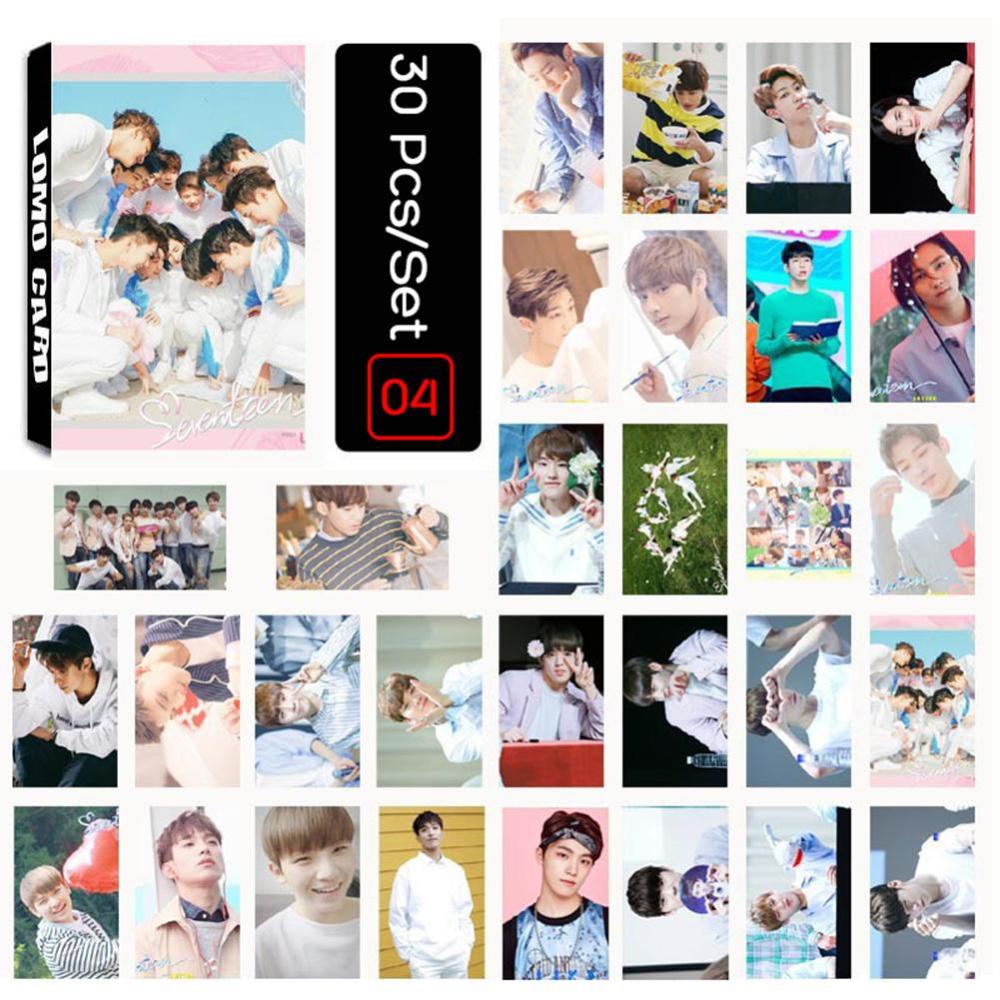 Timekey 30PCS Kartu Pos Foto KPOP SEVENTEEN EXO WANNA ONE LOMO Untuk Fanshadiah M2U9