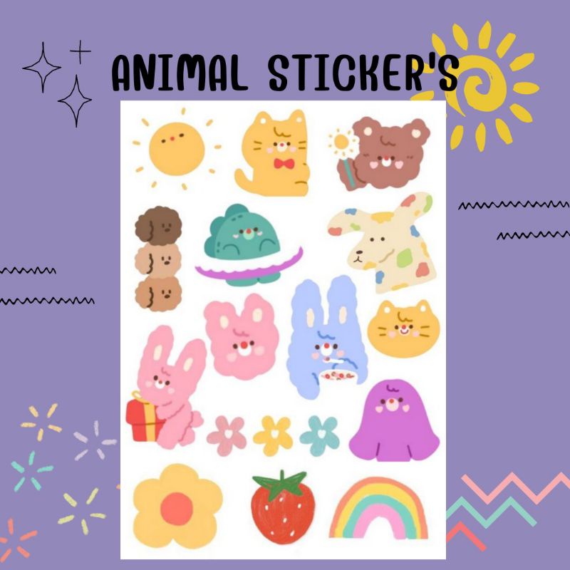 

Sticker Sheet Animal (Kiss Cut)