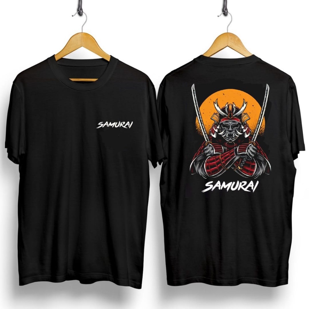 Kaos combed pria gambar SAMURAI ready stok / ALL SAMURAI IN HERE