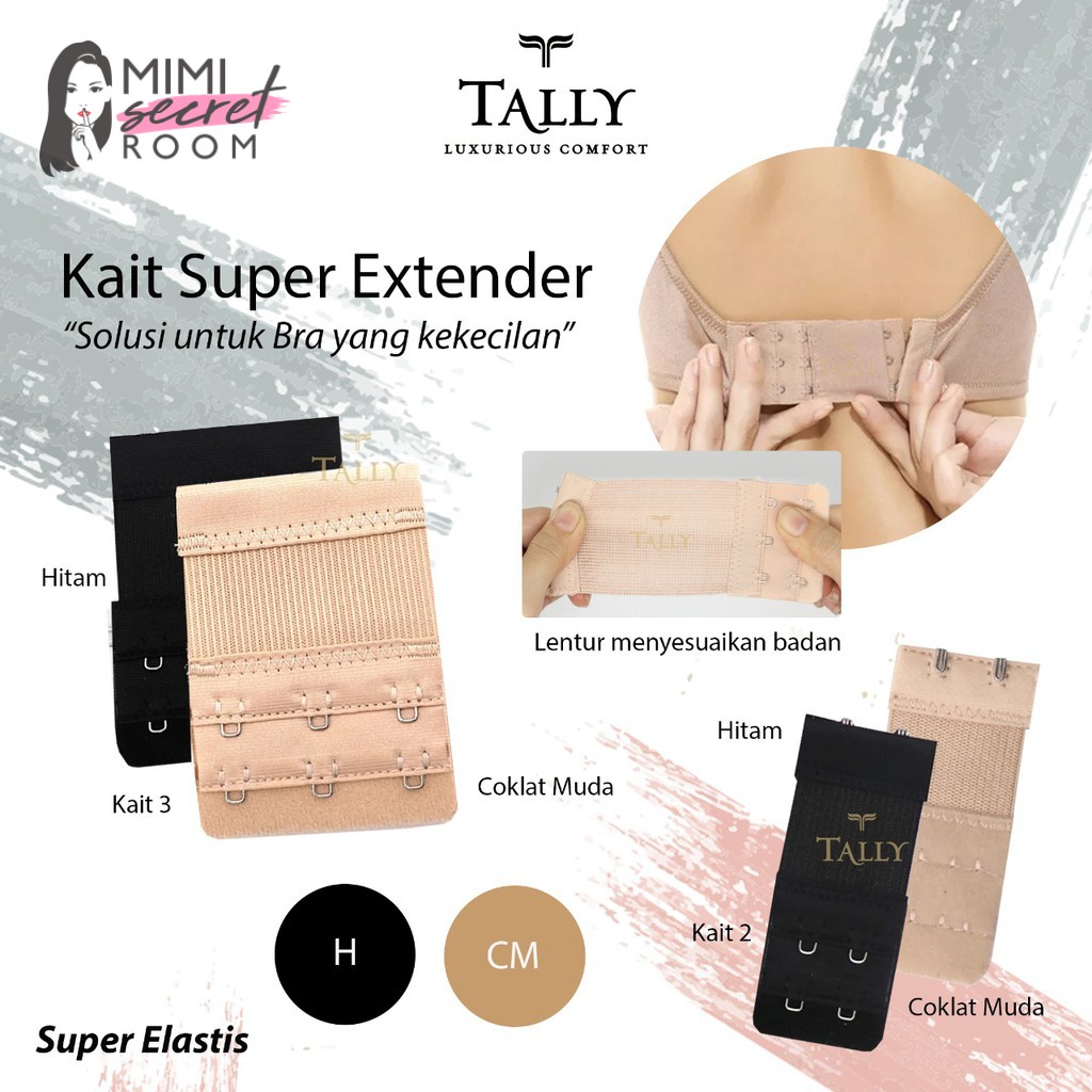 ❤ MIMI ❤ TALLY Kait Extender Karet Bra Extension Ekstra Tali Stretch