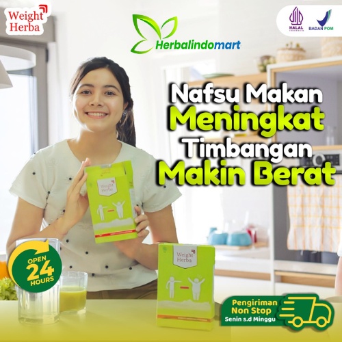 Weight Herba - Susu Kambing Etawa Tingkatkan Nafsu Makan Penambah Berat Badan Protein &amp; Kesehatan Pencernaan Tanpa Olahraga Menjaga Tekanan Darah Isi 200gr