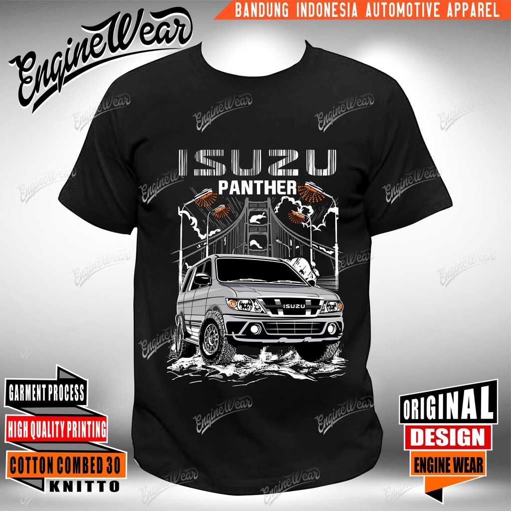 kaos panther tshirt isuzu panther baju mobil isuzu otomotif abu