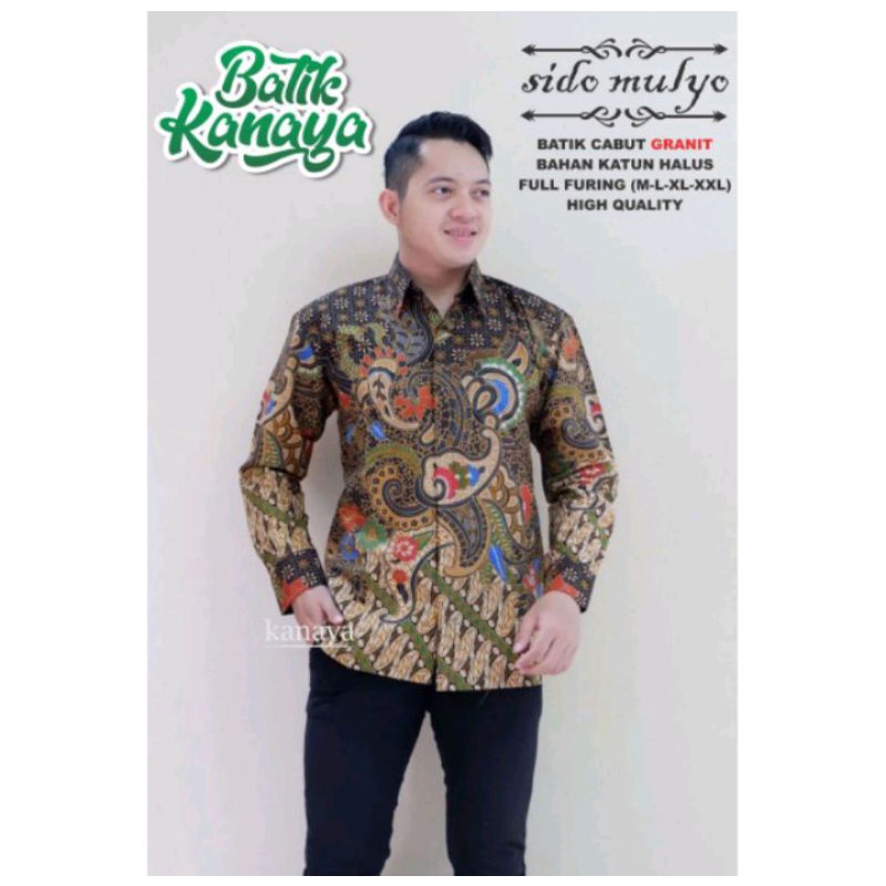 KEMEJA BATIK PRIA KEKINIAN SIDO MULOYO // KEMEJA BATIK PRIA MURAH // KEMEJA BATIK PRIA TERBARU LAPIS FURING