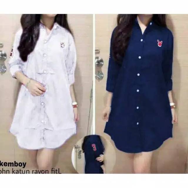 MOS RM KEMBOY ATASAN DRESS KEMEJA WANITA-1