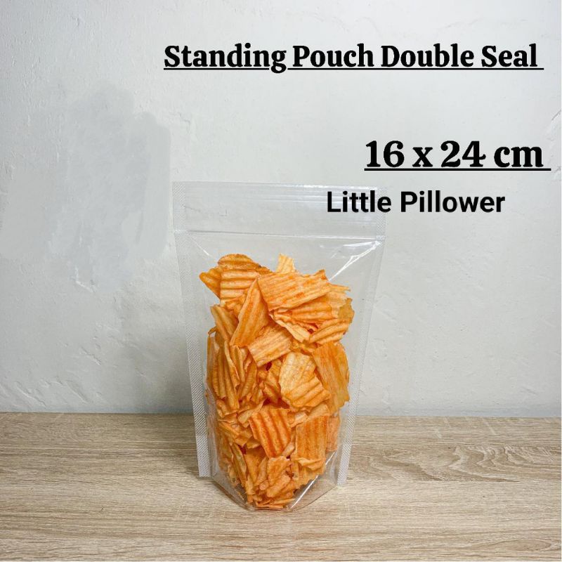 (ISI 50PCS) Standing Pouch PP klip uk.16x24/pouch plastik/plastik klip