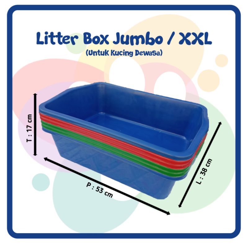 Liter Box XXL / Bak Pasir Jumbo / Litter Box Jumbo / Bak Pasir Kucing