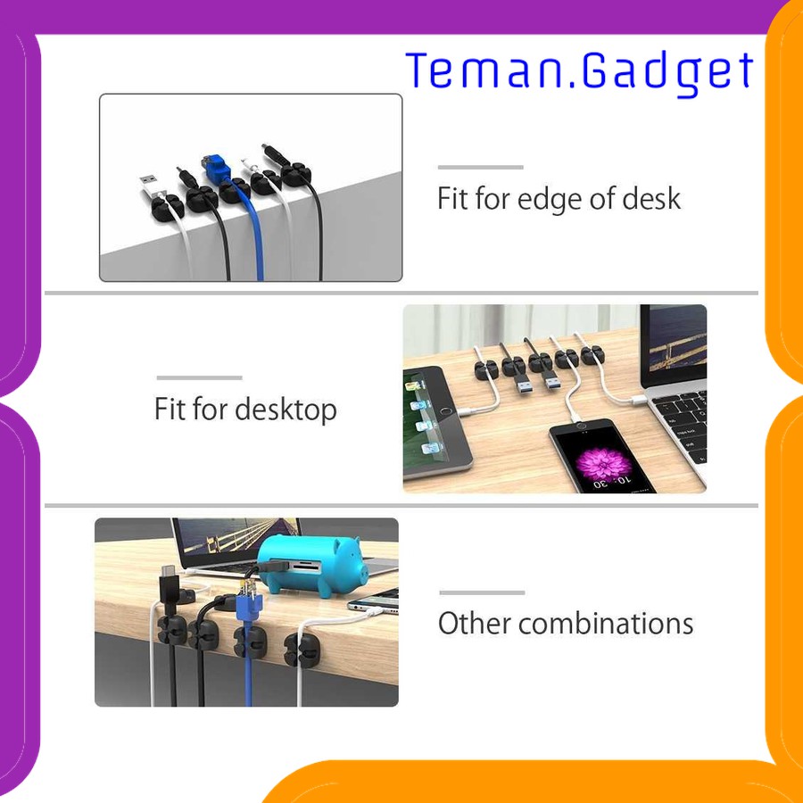 TG-AI011 NTONPOWER CABLE CLIP CROSS HOLDER MANAJEMEN KABEL 1PCS - CMS-10