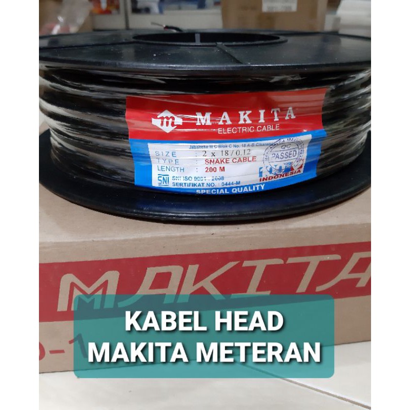 SNAKE CABLE MAKITA 2X18 KABEL HEAD MAKITA HITAM METERAN