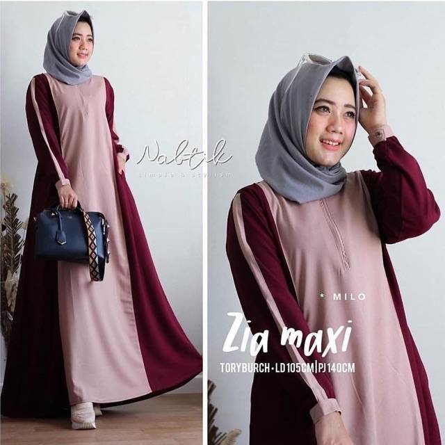 Zia maxi baju gamis pakaian wanita dress fashion muslim