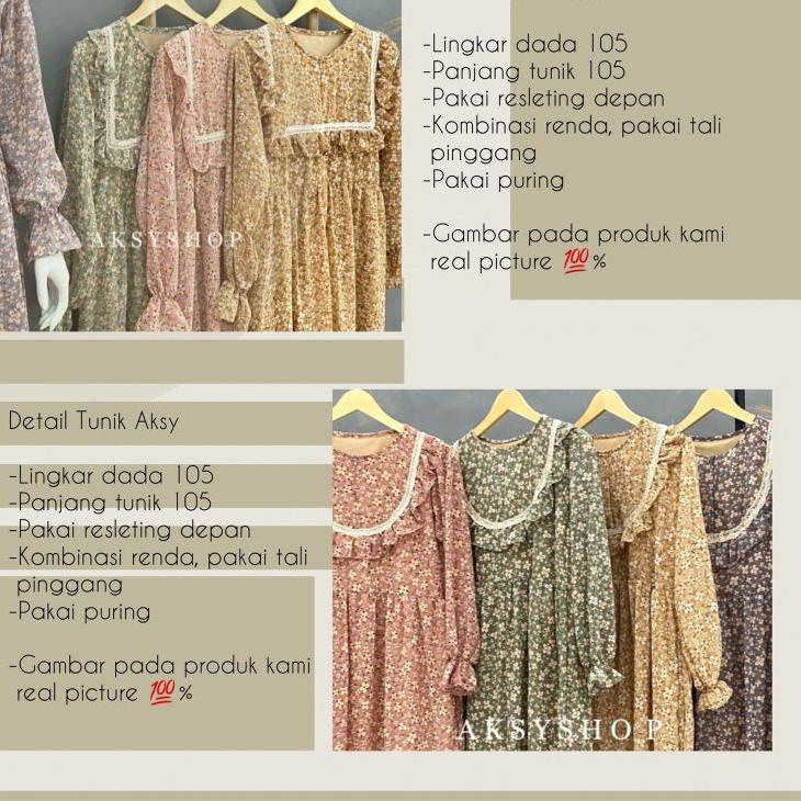Terbagus.. [TUNIK] Tunik Ceruty Babydoll Tunik Bunga