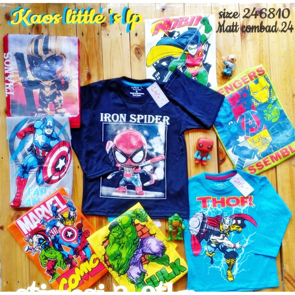 Paket Kaos Anak Tangan Panjang 3pcs only 82rb