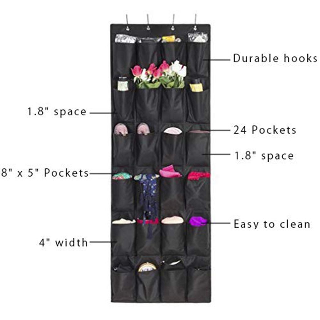 Hanging Shoe Organizer Over The Door 20 Pocket Shoe Rack Door Shelf Hanger Holder Storage Bag Shopee Indonesia