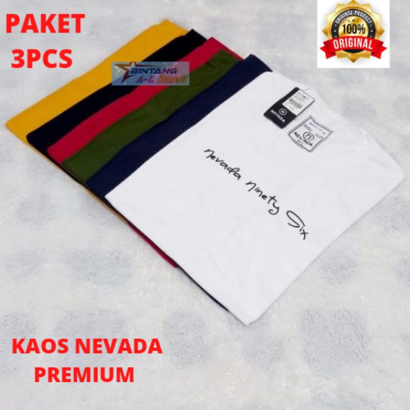 3 Pcs 100rb Kaos Nevada pria 100 3pcs | kaos pria distro bandung | kaos Nevada pria terbaru | Kaos T-Shirt distro pria asli bandung murah bahan tebal | Kaos pria dewasa 3 pcs 100 | T Shirt Pria Casual Preimum | kaos pria keren / MOTIF RANDOM ACAK