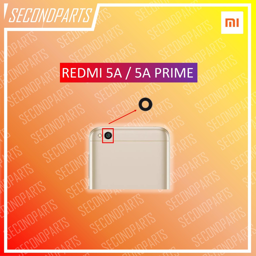 KACA LENSA KAMERA BELAKANG XIAOMI REDMI 5A / 5A PRIME ORIGINAL