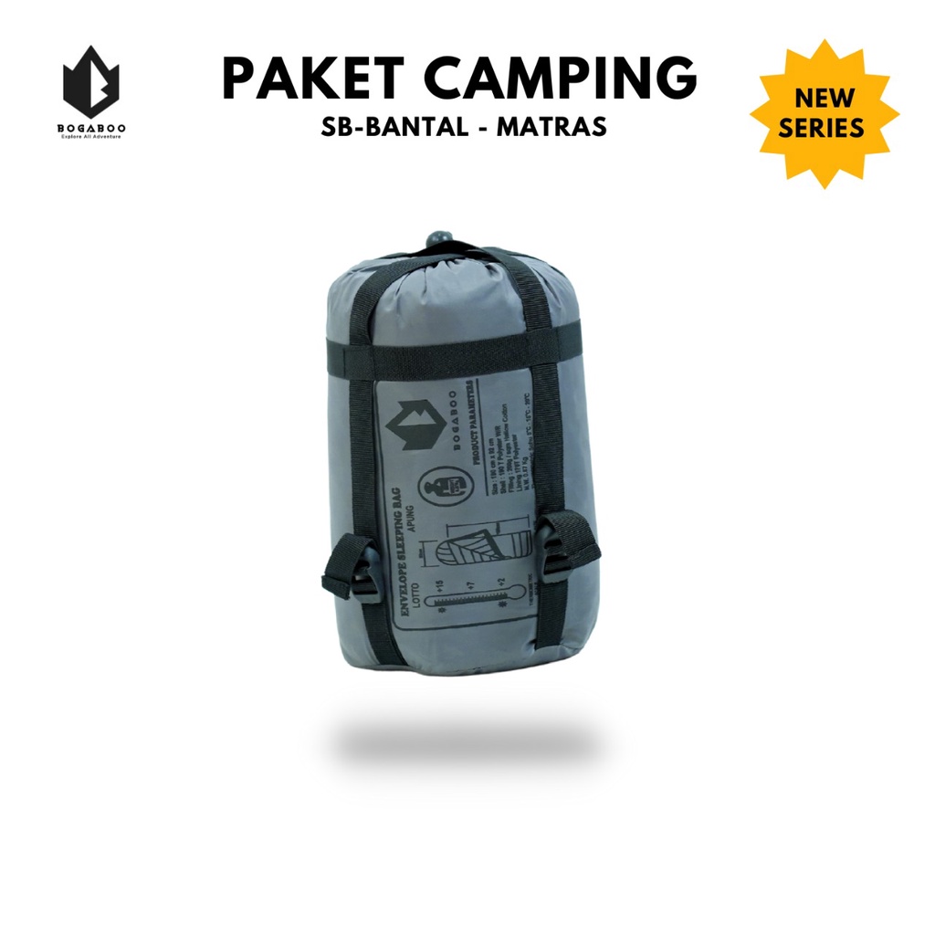 Paket Hemat Sleeping Bag BANTAL BOGABO + Matras Karet - Sleeping bag polar Bantal + Matras karet