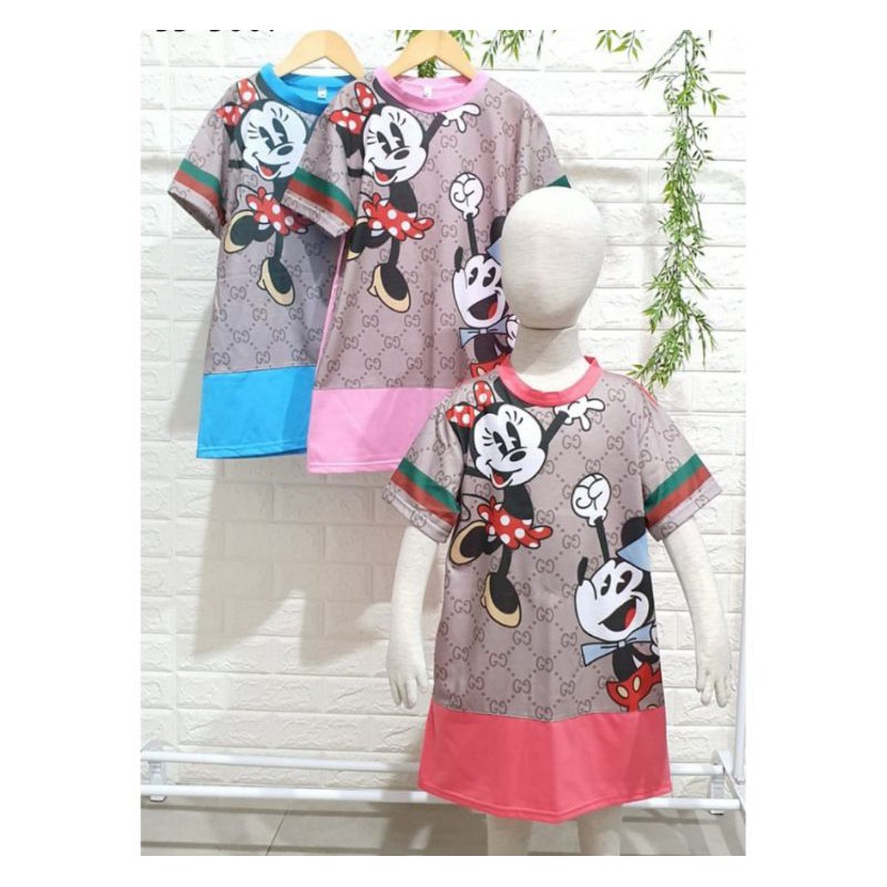 daster anak dress minnie mouse motif gucci