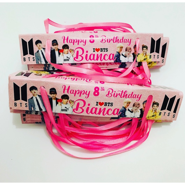 

BTS Kpop Label Snack Goodie bag / Kantong Snack Plastik/ Kantong Hempers / Souvenir Birthday Party / Ultah