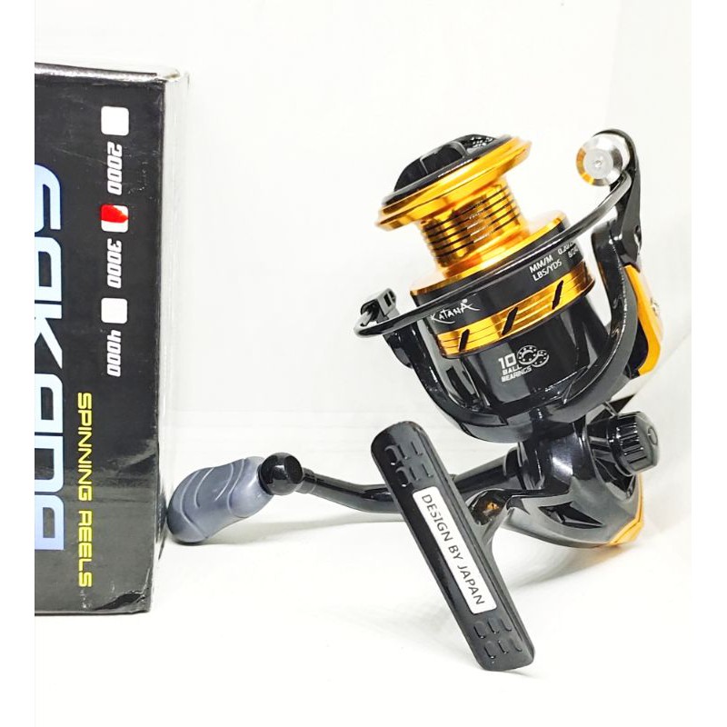 Reel Spining Rell KATANA SAKANA 3000 Rel Katrol Gulungan Senar Pancing