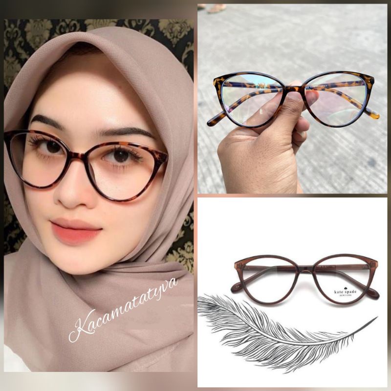 Frame 608 Kacamata Minus, Kaca mata Anti Radiasi, Frame Kate Spade, Kacamata Fashion Wanita