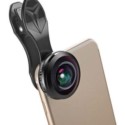 APEXEL Lensa Kamera Smartphone Fisheye 198 Degree Full Frame - APL-238F - Black