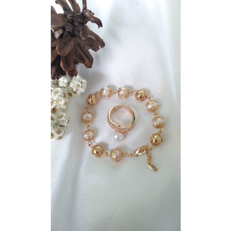 Set Gelang dan cincin mutiara lombok | gelang mutiara lombok | cincin mutiara lombok