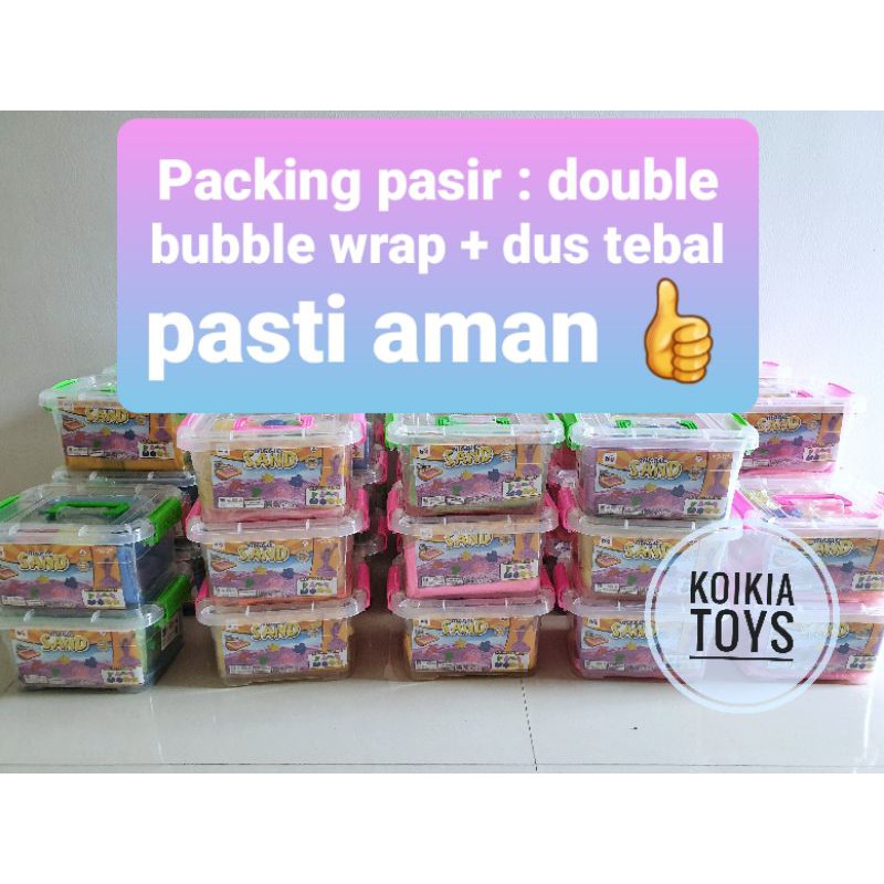 FREE BUBBLE WRAP + DUS Mainan pasir ajaib anak 1kg - mainan edukasi anak-2
