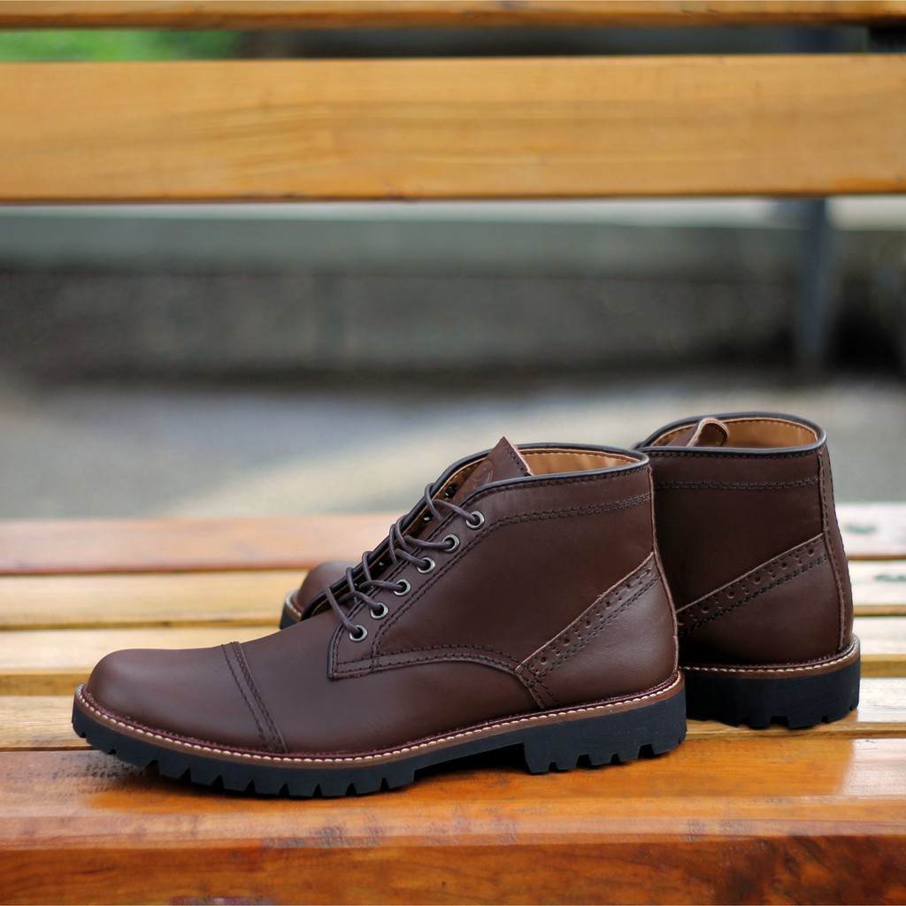 ACOUSTIC BROWN (KULIT ASLI) |ManNeedMe x Reyl| Sepatu Safety Boots Pria ORIGINAL