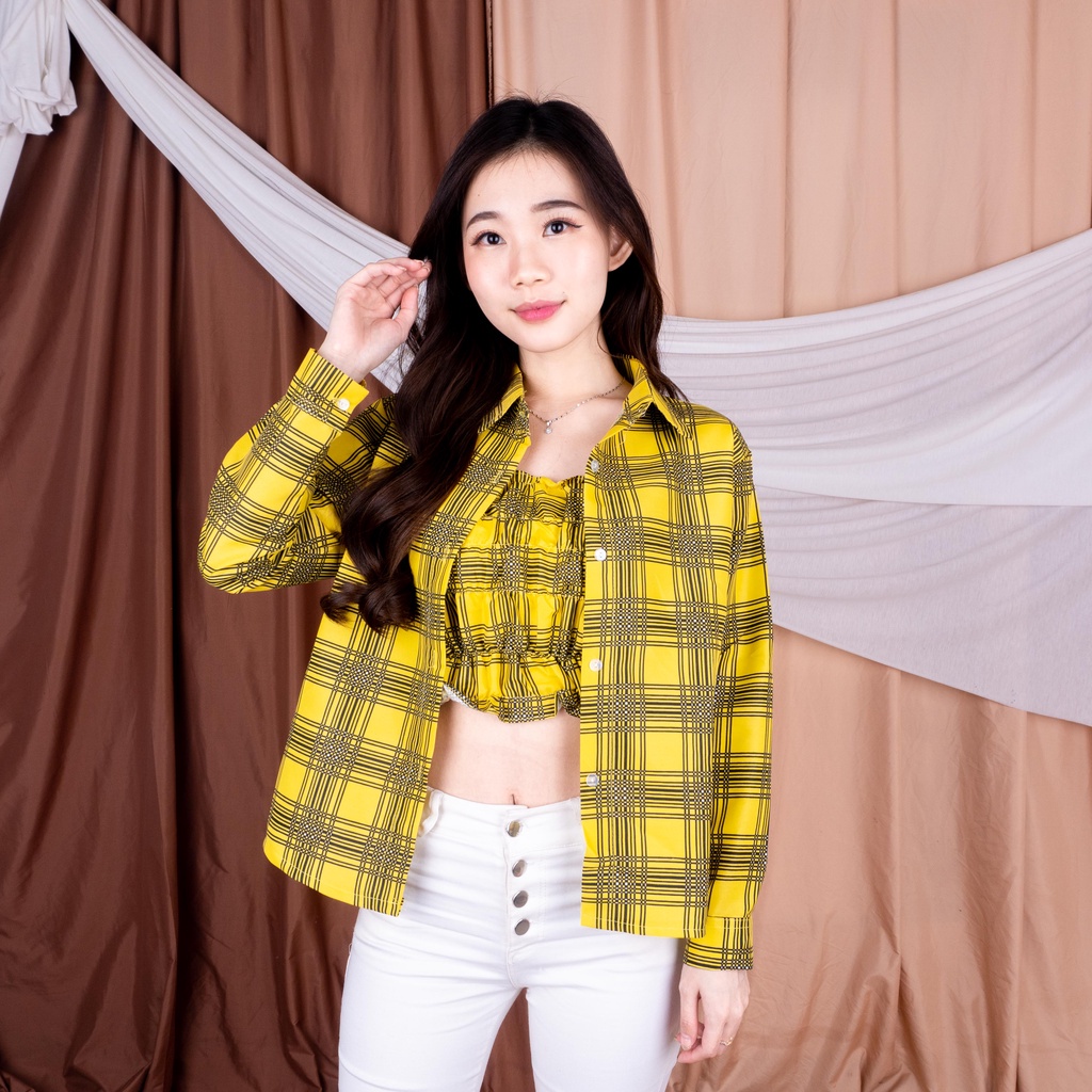 IL -  Kemeja mape Kotak Tartan | Korean Style / Kemeja Kotak Tanpa TANKTOP