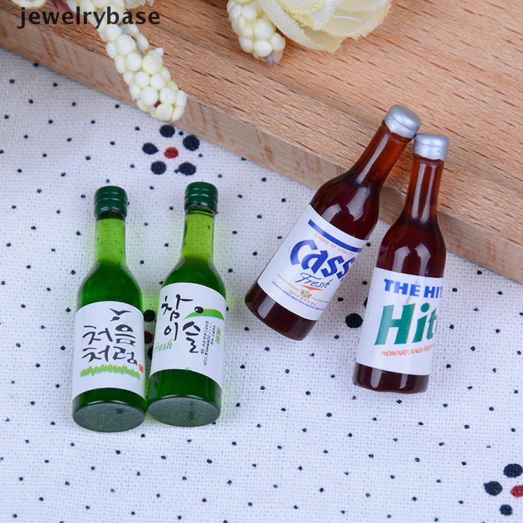 Base 4Pcs Miniatur Botol wine mini Dekorasi Rumah Boneka 1: 12