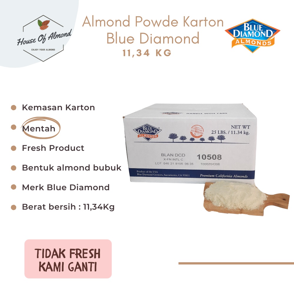 

Almond Powder Karton Blue Diamond 11,34Kg