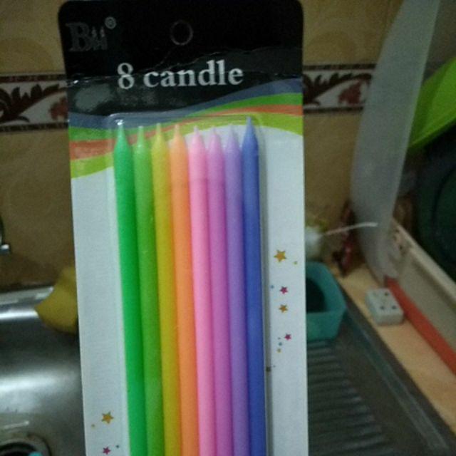 Lilin Ulang Tahun / Lilin Panjang Stabilo Aneka Warna