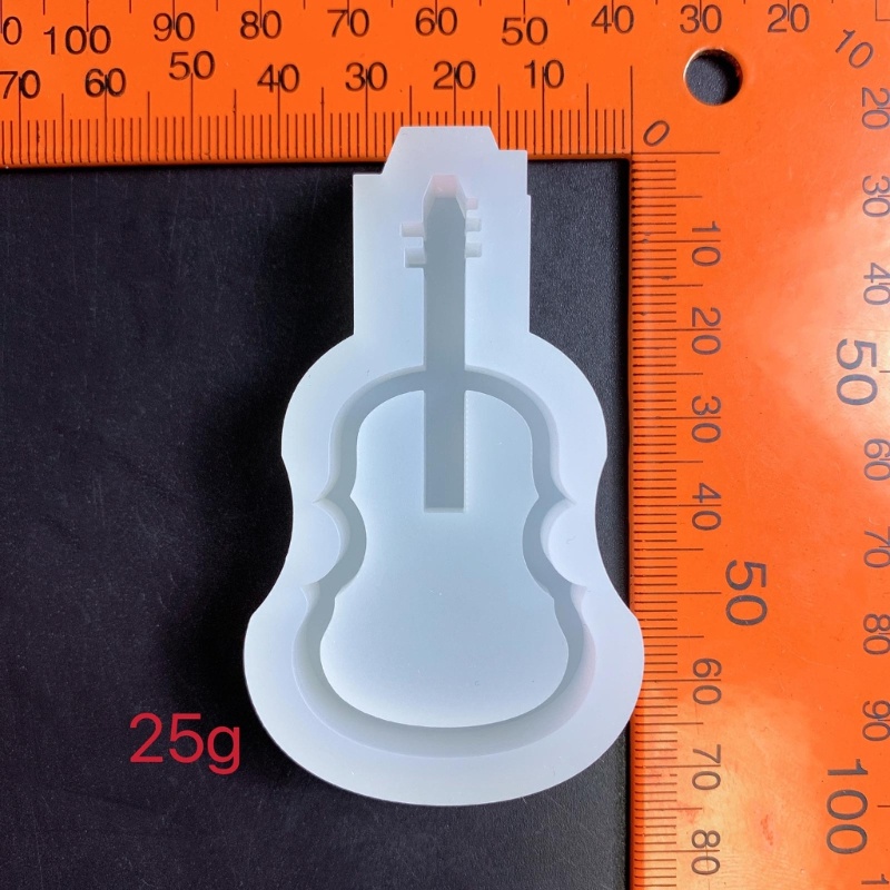 SIY Geometry Guitar Ornament Resin Casting Silicone Mold Woman Keychain Decorative Pendant Quicksand Mold for DIY Crafts