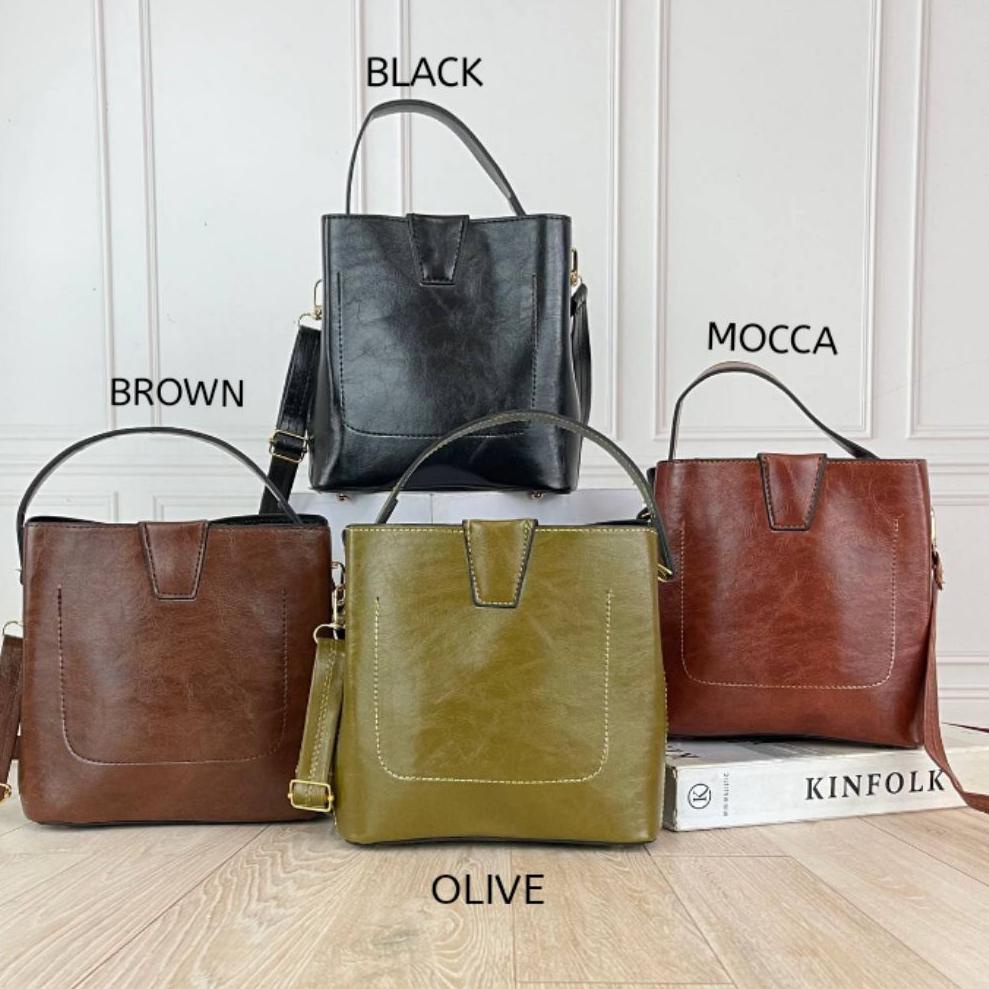 GREAT SALES 8638 SLING BAG LATVIA TAS SELEMPANG POLOS CANTIK UNIK KULIT SINTETIC TEBAL BISA TENTENG 