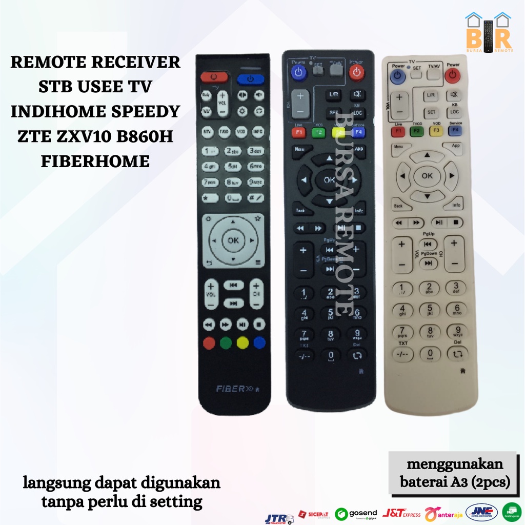 Remote Receiver STB Android TV BOX ZTE ZXV10 B860H B760H Indi MNC PLAY Speedy TV ZTE My republic v5 v4